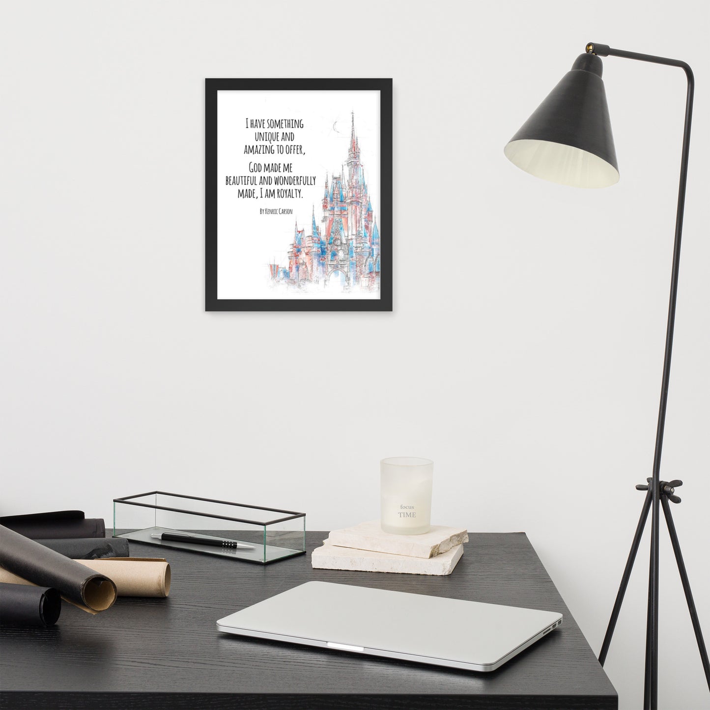 Framed poster