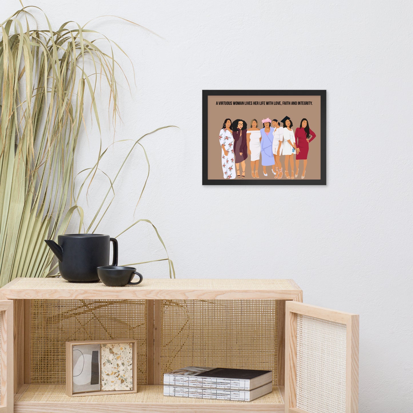 Framed poster