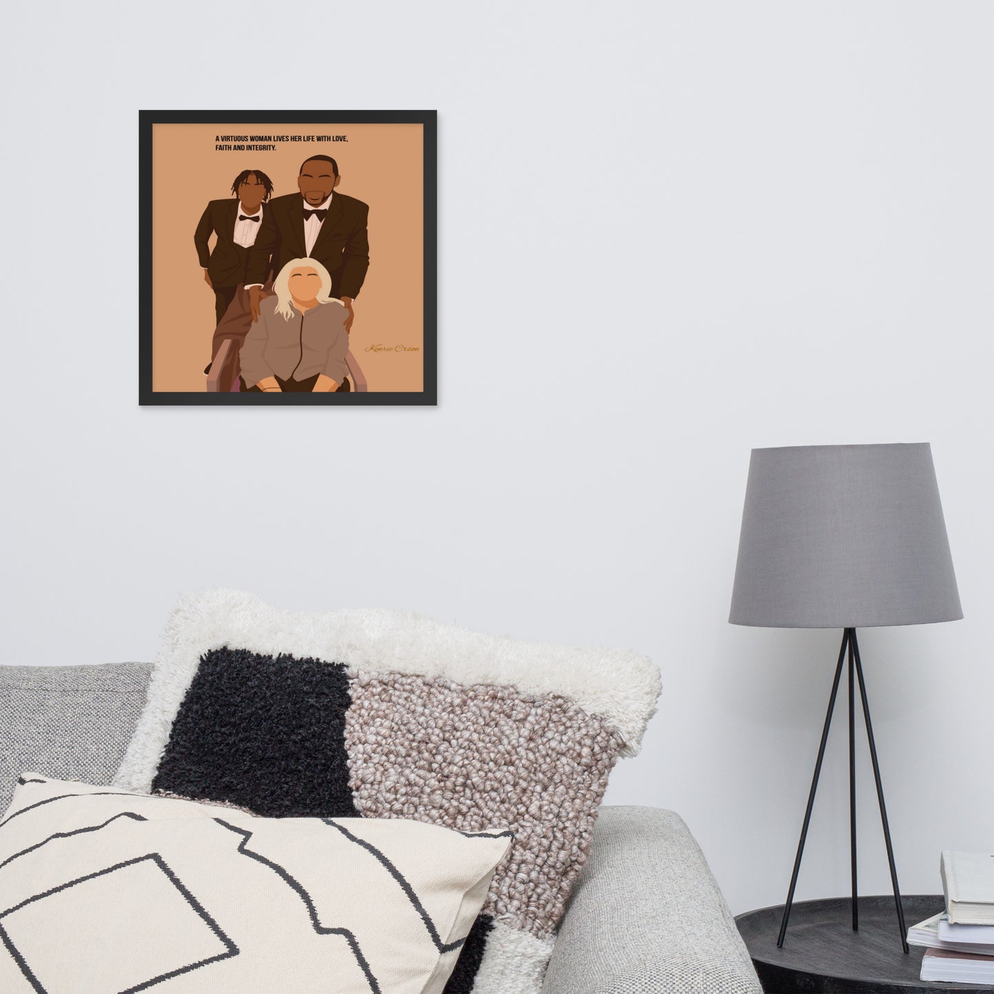 Framed poster