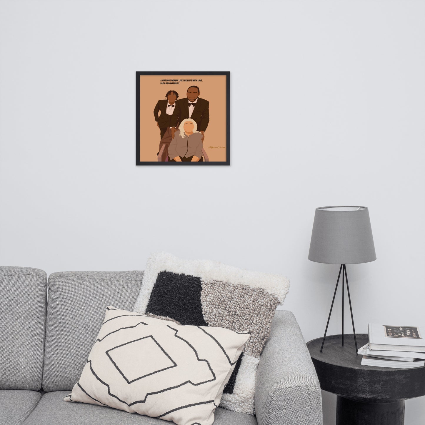 Framed poster