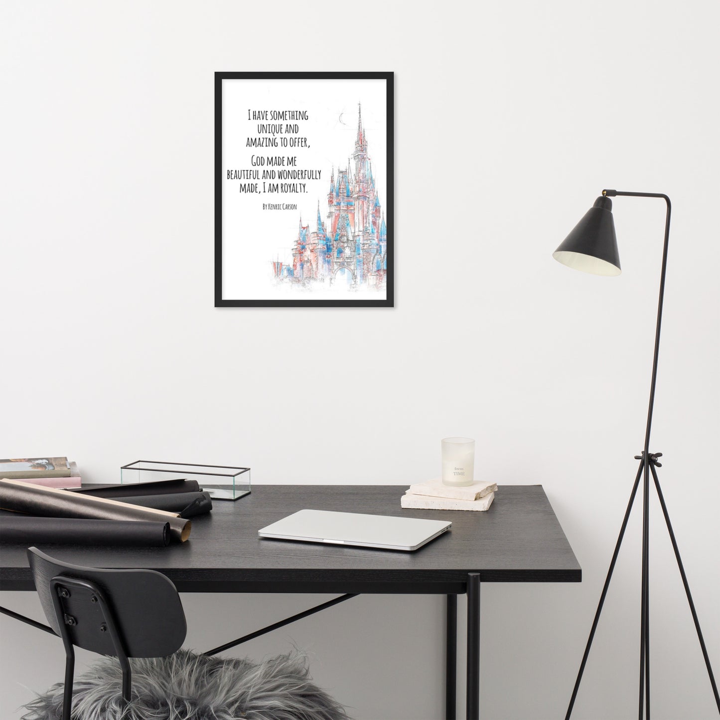 Framed poster