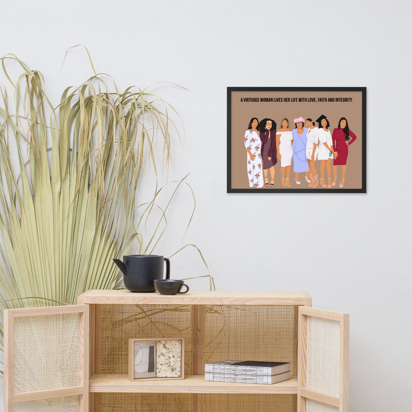 Framed poster