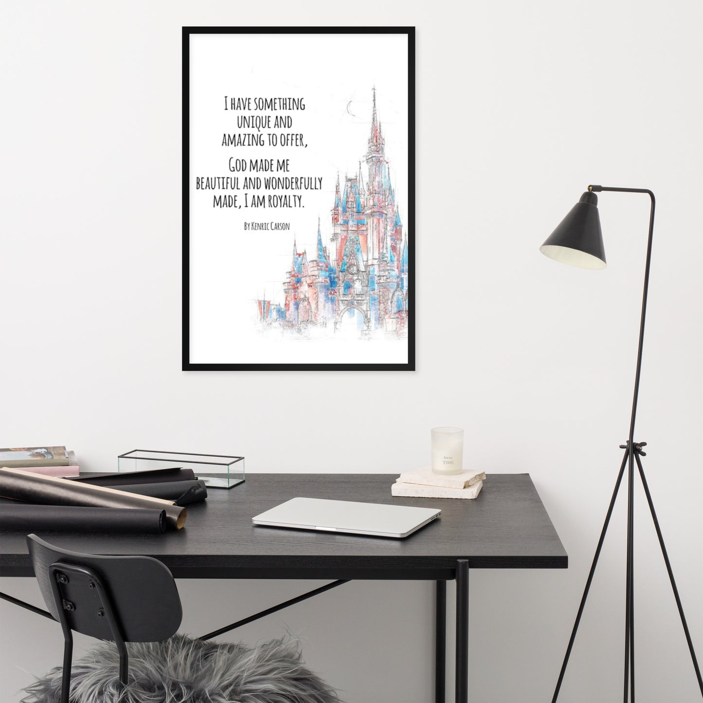 Framed poster