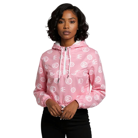 FAEQLO Women’s Cropped Windbreaker