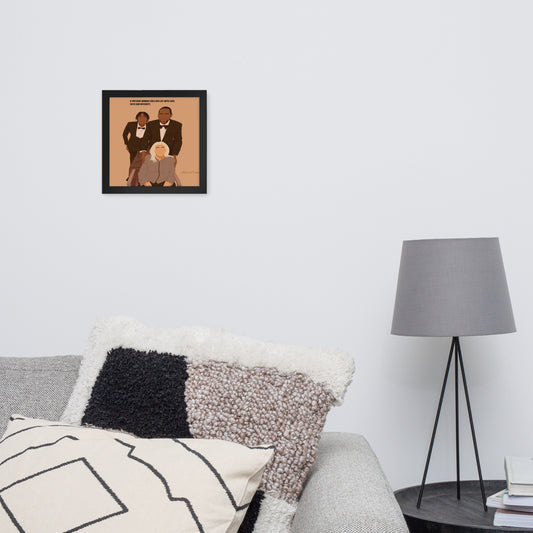 Framed poster