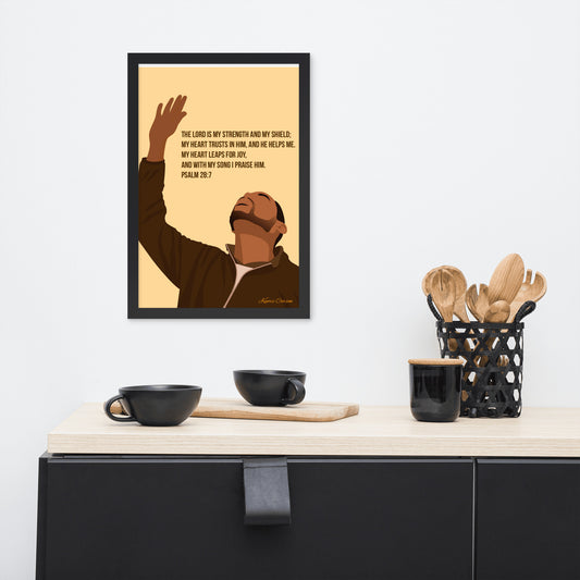 Framed poster