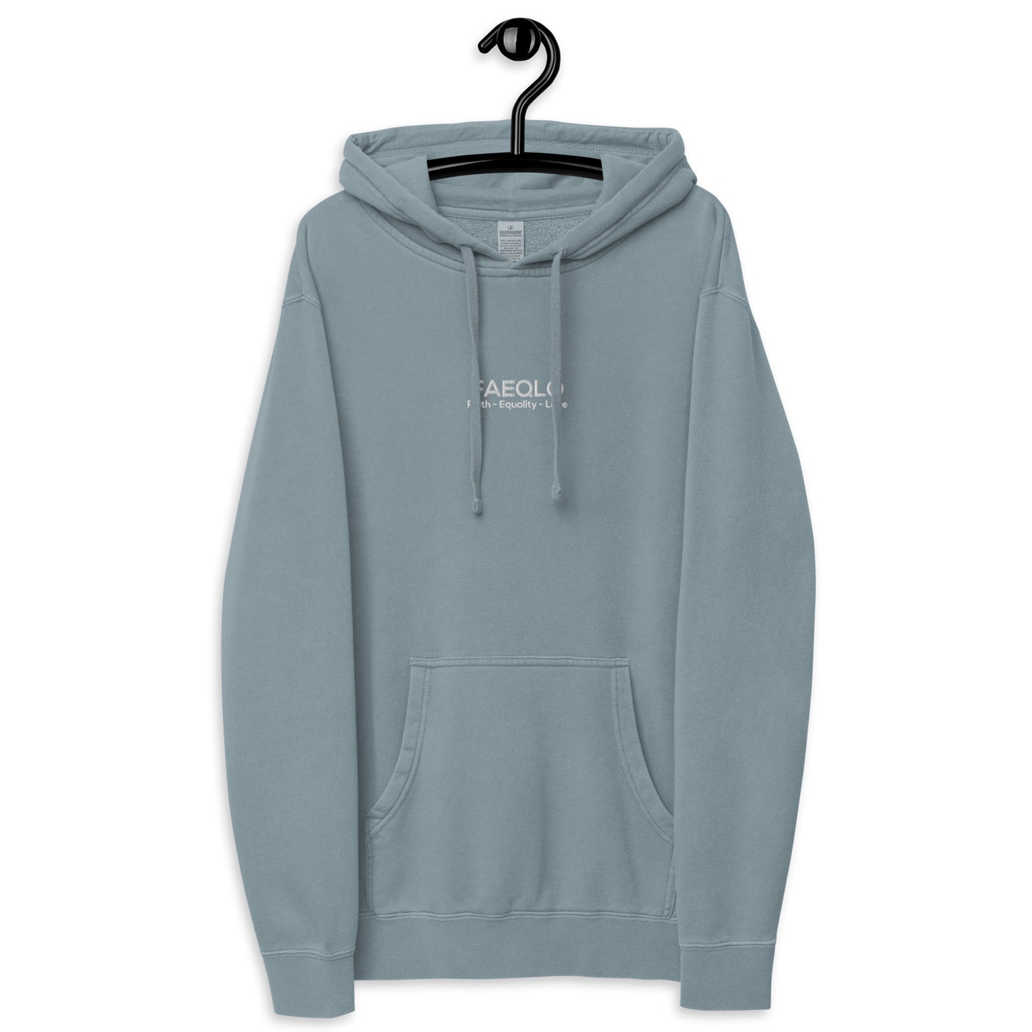 FAEQLO Premium Emboirded Unisex Pigment-dyed Hoodie